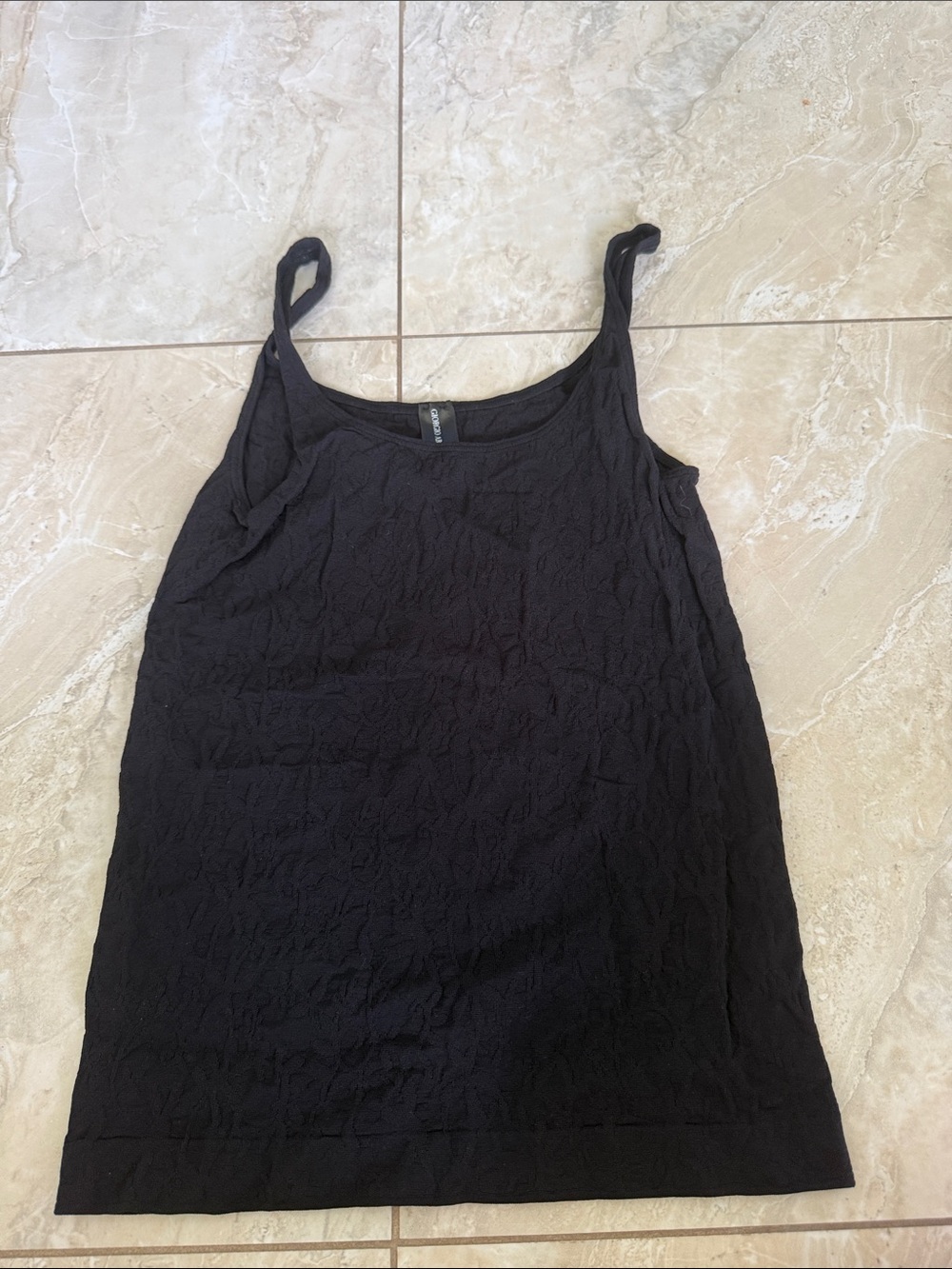 Giorgio Armani Black Textured Camisole